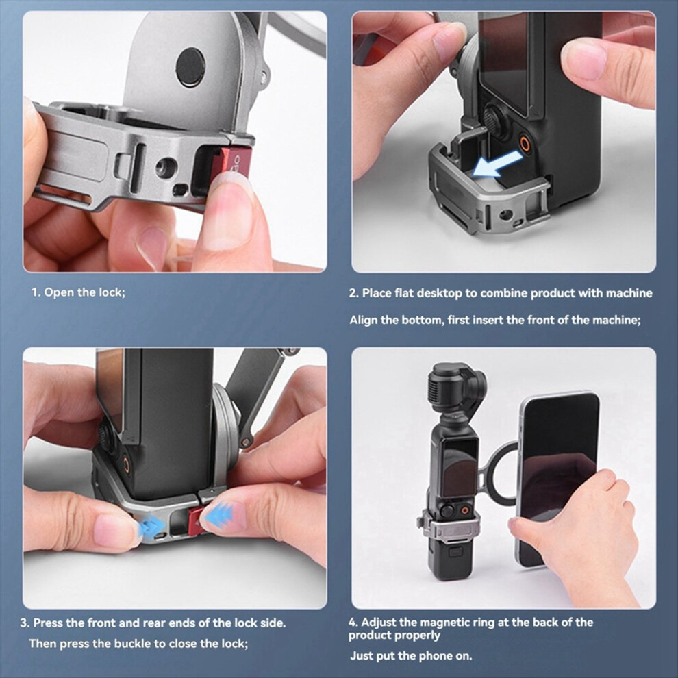 Teleprompter Holder For 3 Magnetic Adapter Frame With Hand Rope Camera Expansion Bracket 4851755638255
