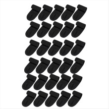 Set van 30 spa-hoofdbanden, haarbanden voor schoonheidsspecialisten, verstelbare make-up-, sport- en douche-handdoeken, zwart