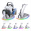 Support de rangement de bureau avec éclairage RGB pour manette, casque, poignée, télécommande et disque - Blanc 4