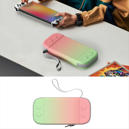 Travel Case for 2 Multi Functional Protective Case Travel Carrying Case Storage Bag Gradient Color 1