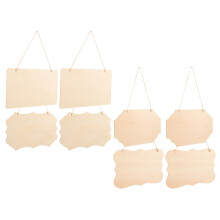 8Stk. Blank Wood Signs Holzrohlinge Unbehandelt Zum Basteln
