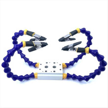 4-armige Octopus soldeerhulpstukken, bankschroef, tafelklem met arm, soldeerbouthouder, PCB-reparatiegereedschap met 4 armen