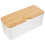 Cord Organizer Bambusdeckel Kabelmanagement Box Routerabdeckung 10