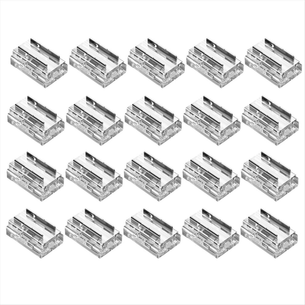 20 Pack Led Strip Connectors, For 8Mm 2-Pin Cob/Smd 2835/3528 Led Strips Traight,Corner, Strip-To-Strip Strip-To-Wire 4851755626788