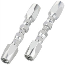 2-teiliges Hydraulikschlauch-Reparaturset, wiederverwendbar, 2-adrige wiederverwendbare Hydraulik-Reparaturverschraubung 1/4 Zoll