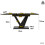 Telescopic Dining Table with Black Marble Pattern 2
