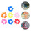 7teiliges Silikon Tennisschläger Dämpfer Set Blumenform 8
