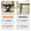 Telescopic Dining Table with Black Marble Pattern 3