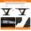 Telescopic Dining Table with Black Marble Pattern 4