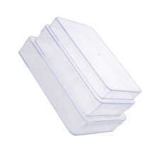 3 Stuks Plastic Opbergdoos Voor Make-up En Voedsel (Transparant)