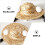 1Pc Pet Straw Woven Hat with Braid Decor Assorted Color Summer Shade 10