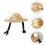 1Pc Pet Straw Woven Hat with Braid Decor Assorted Color Summer Shade 4
