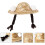 1Pc Pet Straw Woven Hat with Braid Decor Assorted Color Summer Shade 6