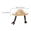 1Pc Pet Straw Woven Hat with Braid Decor Assorted Color Summer Shade 9