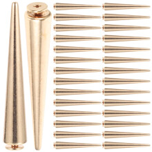 30 Stuks Punk Riem Nieten Decoratie 5,5X1 Cm Goudkleurig