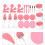 1 Set 27 Mittelgroße DIY Schönheitsmaske Pink 4