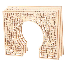 4 Unidades Mini Arena Plegable Estilo Chino Decorativa