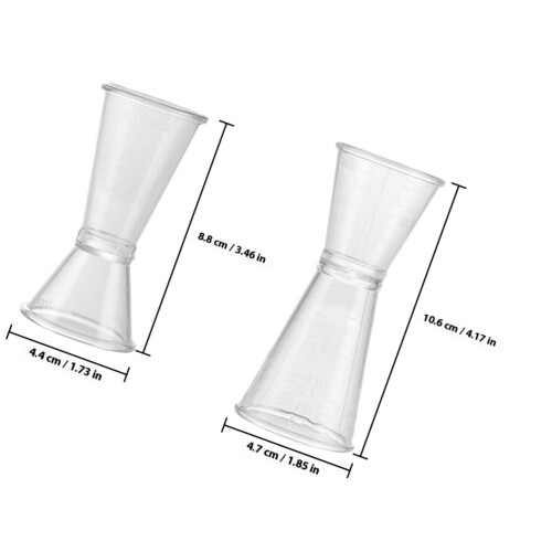 6 Pièces Double Tasse À Mesurer Pour Bar Soirée 1