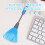 Stylish Blue Pp Keyboard Brush Portable Lightweight Reliable 8