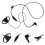 1Pc Black Intercom Headset PU Material Earpiece 3