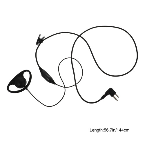 1Pc Black Intercom Headset PU Material Earpiece 1