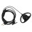 1Pc Black Intercom Headset PU Material Earpiece 6