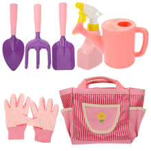 1 Set Kids Gardening Tools With Spray Kettle Gloves Can Rake