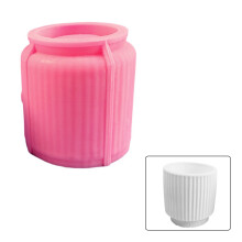 Cylinder Striped Candle Cup Molds for Candle Cup Gypsum