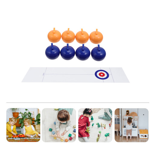 Fun Curling Game Set Plastic White 1pack 2