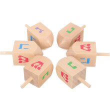 6 Pièces Tops Tournants En Bois Pour Enfants Jeux Tout-Petits