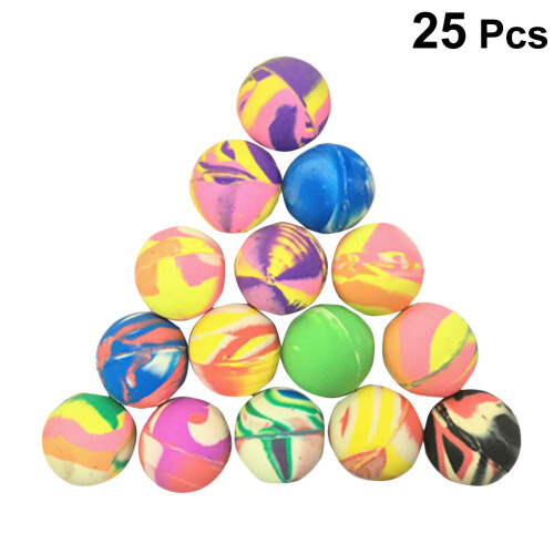 25Pcs 32Mm Rubber Elastic Bouncing Balls For Kids (Mixed Colors) 2