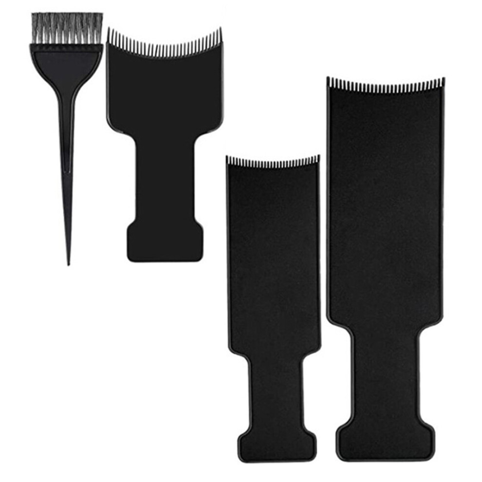 Ohphcall Black 4Pcs Portable Hair Dye Highlighting Boards For Salon Use