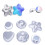 12Pièces Moules Aluminium Transparent 3D Pour Bains DIY Durable 1