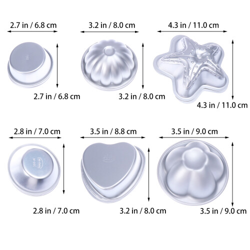 12Pièces Moules Aluminium Transparent 3D Pour Bains DIY Durable 1