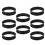 8pcs Black Stainless Steel Pastry Baking Molds Round Shape 8