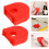 2Pcs Red ABS Ladder Tie Rod End Sleeves Folding Ladder Hinge Protector 11
