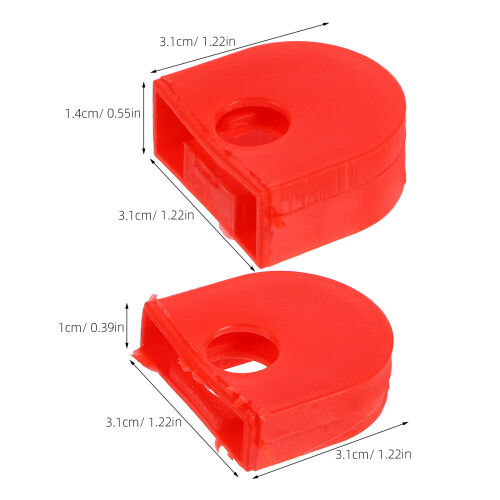 2Pcs Red ABS Ladder Tie Rod End Sleeves Folding Ladder Hinge Protector 1