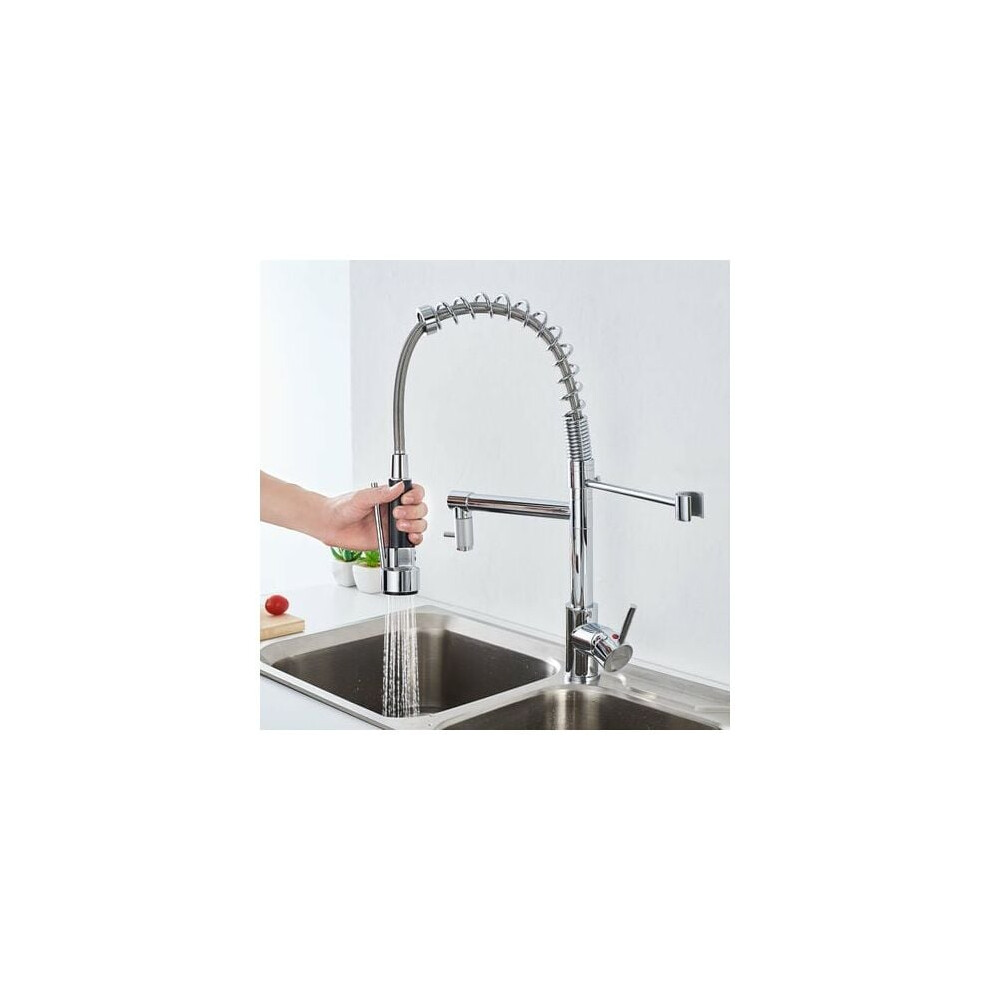Effortless Kitchen Companion, Solid Quality Stainless Steel Faucet With Pull Down Sprayer For 360 Swivel Easy To Maintenance 9061222303691