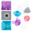4Pcs Portable Contacts Lens Cleaning Cases PP Material Assorted Colors 3