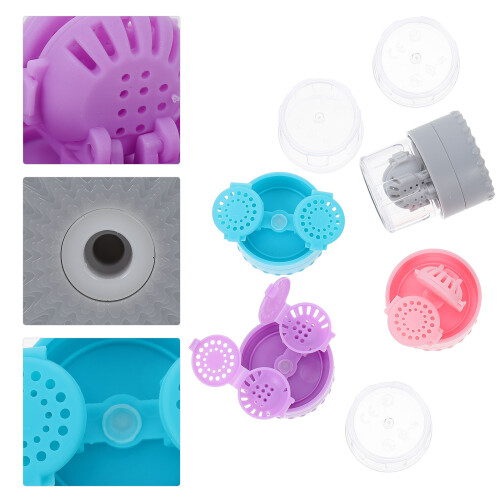 4Pcs Portable Contacts Lens Cleaning Cases PP Material Assorted Colors 2