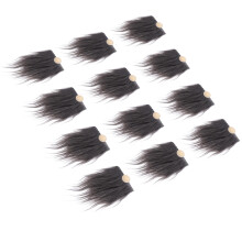 12 Sets Pre-Cut Gnome Beard Costume Faux Fur With Wood Beads