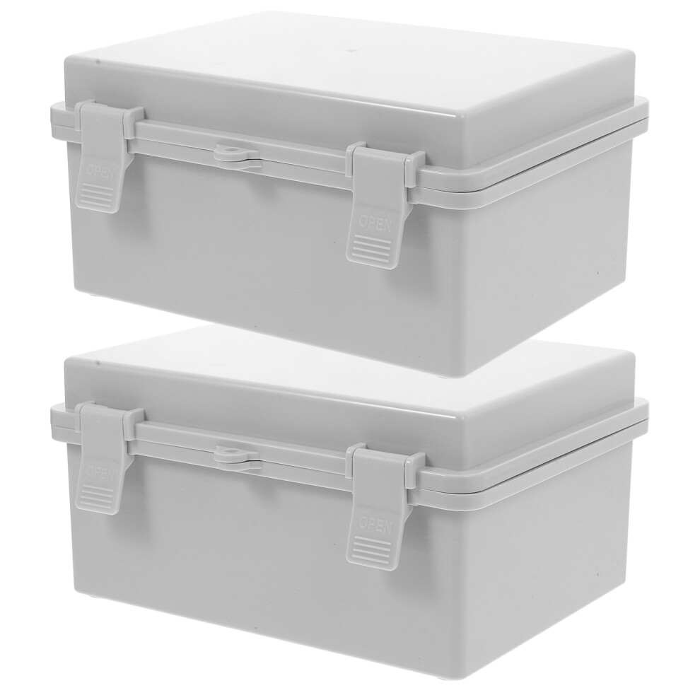Waterproof Electrical Boxes Junction Box Abs White 2Pcs 3203885818327
