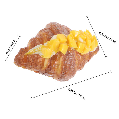 Fake Pu Bread Artificial Croissant Model For Kitchen Photography 1