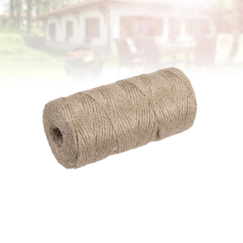 3 Pcs 2mm 100g Yellow Cylindrical Hemp Braided Rope 1