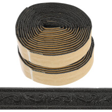 2Pcs Flexible Black Foam Peel and Stick Wall Corner Trim for Home Use