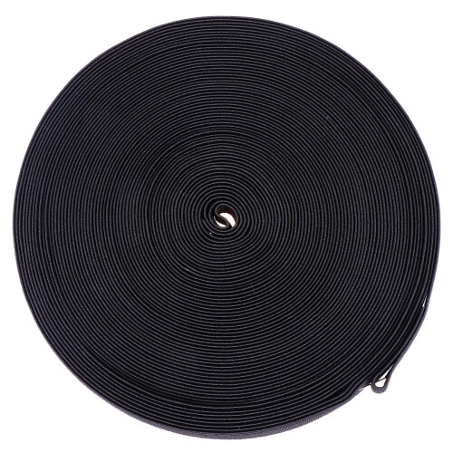 Strong Elastic Bands Black 1 Roll 63x0.6in 2