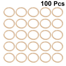 100 Unidades Argola De Retalho Com Linhas Torcidas Circular