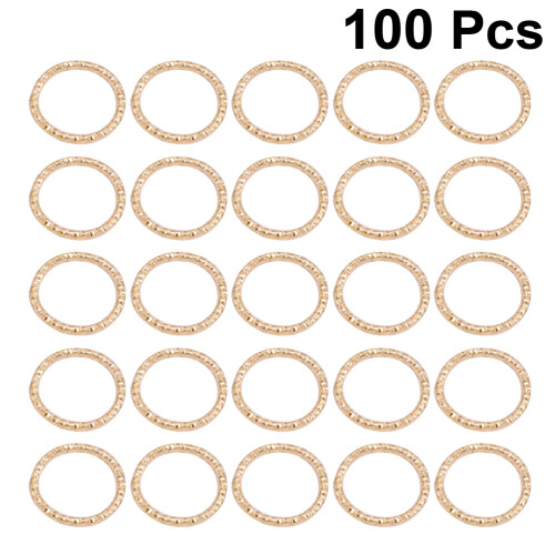 100 Unidades Argola De Retalho Com Linhas Torcidas Circular