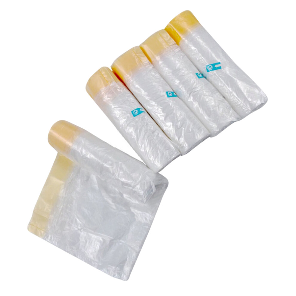 Vaguelly 100Pcs Toilet Cleaning Bag Drawstring Liner For Adult Portable Use