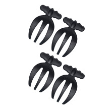 4Pcs Kitchen Salad Claws Serving Hands Fork Efficient-Black